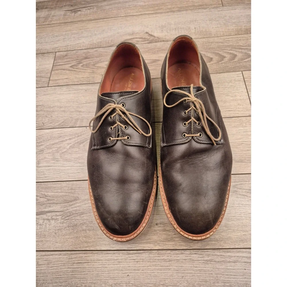 Allen Edmonds Nomad Dark Brown Leather Shoes Mens Blucher Extralight Sole 14 EEE